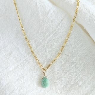 teardrop pendant in amazonite