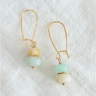 asymmetric summer amazonite earrings